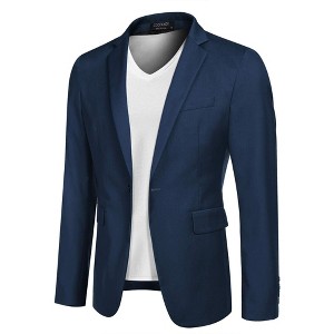 COOFANDY Mens Sport Coat Casual Blazer One Button Business Suit Jacket - 1 of 4