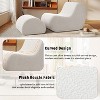 Christopher Knight Home Gladys Modern Boucle Upholstered Curved Accent Chair with Ottoman - 4 of 4