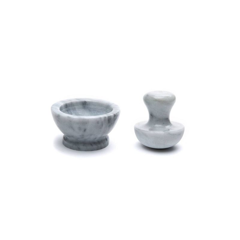 2pc Marble Mortar and Pestle White  - Fox Run, 4 of 8