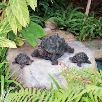 Design Toscano Turtle Garden Tortoise Family Statues