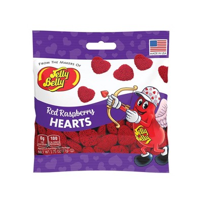 Jelly Belly Valentine's Red Raspberry Hearts Bag - 2.75oz