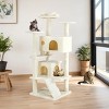 Multi-Functional Cat Treehouse, Sturdy Cat Climbing Frame with Perches, Condos, Scratching Posts & Toys for Indoor Cats - 2 of 4