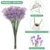 Unique Bargains Artificial Baby's Breath Faux Gypsophila Plastic Bouquets Real Touch Flowers 22.8" - 2 of 4