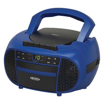 JENSEN® Portable CD Music System with Cassette Player/Recorder and AM/FM Stereo Radio, CD-550