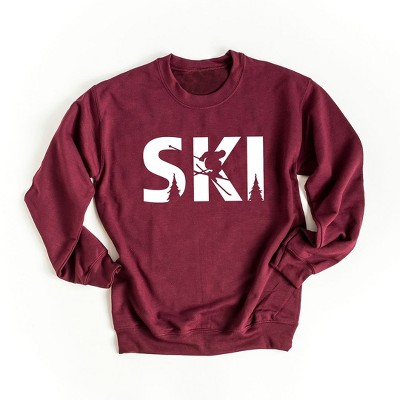 Simply Sage Market Women's Graphic Sweatshirt Ski With Trees