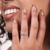 GILDED 1, 1/2, 1/4, 1/10 Carat Total Weight Lab Grown Diamond Stackable Anniversary Band Rings in 14KT Gold Plated Over 925 Sterling Silver, Size 7 - 4 of 4