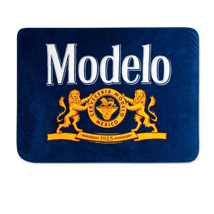 Silver Buffalo Modelo Logo Microplush Throw Blanket | 45 x 60 Inches - 1 of 4