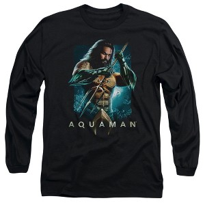 Men’s Aquaman Movie Trident Long Sleeve T-Shirt - 1 of 4