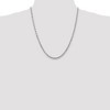 Black Bow Jewelry 4mm, 14k White Gold, Diamond Cut Solid Rope Chain Necklace - 2 of 4