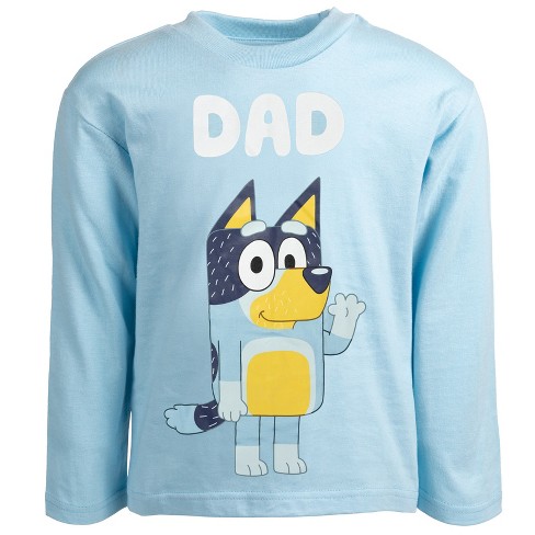 Bluey Dad Mens Long Sleeve Graphic T-Shirt Bandit X-Small