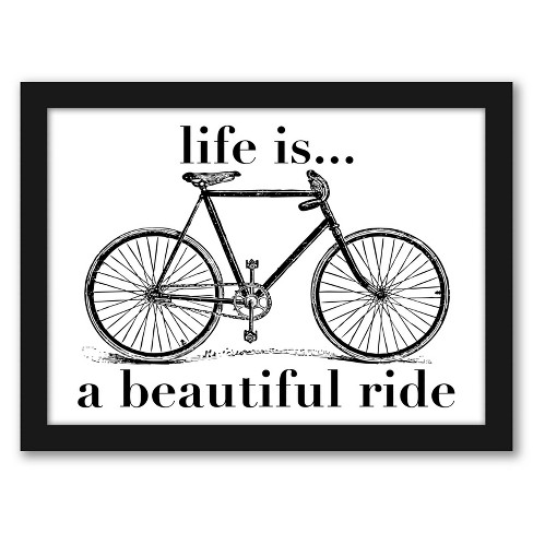 Americanflat - Bicycle Life Is Beautiful Ride Black By Amy Brinkman ...