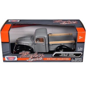 1942-47 Ford "Jailbar" Pickup Truck Gray and Black "Timeless Legends" Series 1/24 Diecast Model Car by Motormax - 1 of 3