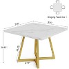 Tribesigns 31.5" Industrial Square Dining Table for 4 for Dining Room - 3 of 4