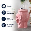 Orla 18.5" Modern Bohemian Elephant Ceramic Garden Stool - JONATHAN Y - 4 of 4