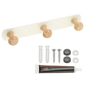 Unique Bargains Adhesive Wall Mounted Decorative Towel Coat Rack - 1 of 4