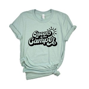 Simply Sage Market Women's Queen Of The Camper Retro Short Sleeve Graphic Tee - 1 of 3