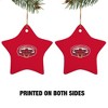 Jacksonville State University Primary Logo StarShaped Porcelain Holiday Christmas Tree Ornament  3.1" - 4 of 4
