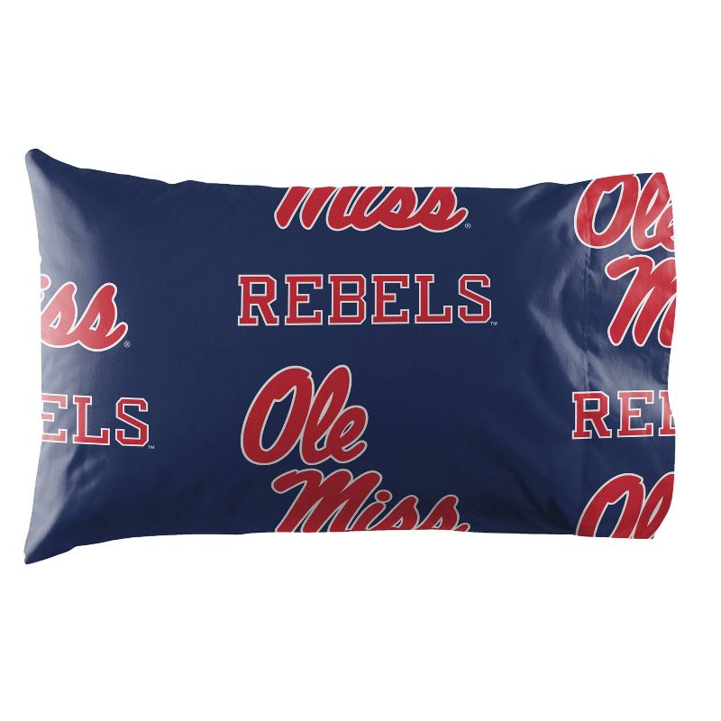 NCAA Ole Miss Rebels Rotary Bed Set, 3 of 4