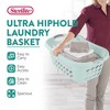 Sterilite 6 Pack Plastic Laundry Baskets, 1.25 Bushels Clothes Hamper with Contour Rim and Handles, Ultra HipHold, Mindful Mint - 2 of 4