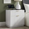 SinCiDo Modern 23"Fluted Nightstands Set of 2 with Charging Station, 2 Storage Drawers Bedside Tables for Bedroom, Living Room - 2 of 4