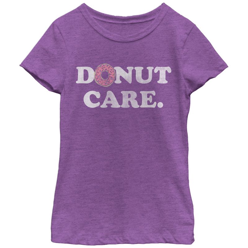 Girl's CHIN UP Donut Care T-Shirt, 1 of 4