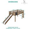 Home Imports Emporium Twin Size Loft Bed with Slide and Ladder, Kids Low Loft Bed - 2 of 4