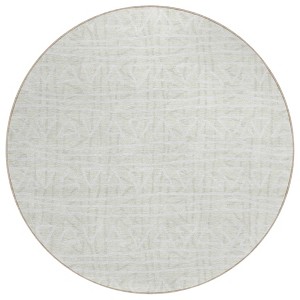 Ivory And Beige Geometric Washable Indoor Outdoor Area Rug - 1 of 4
