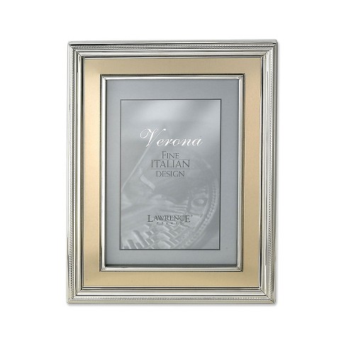 5x7 Ivory/Silver Lawrence Frames Picture Frame 