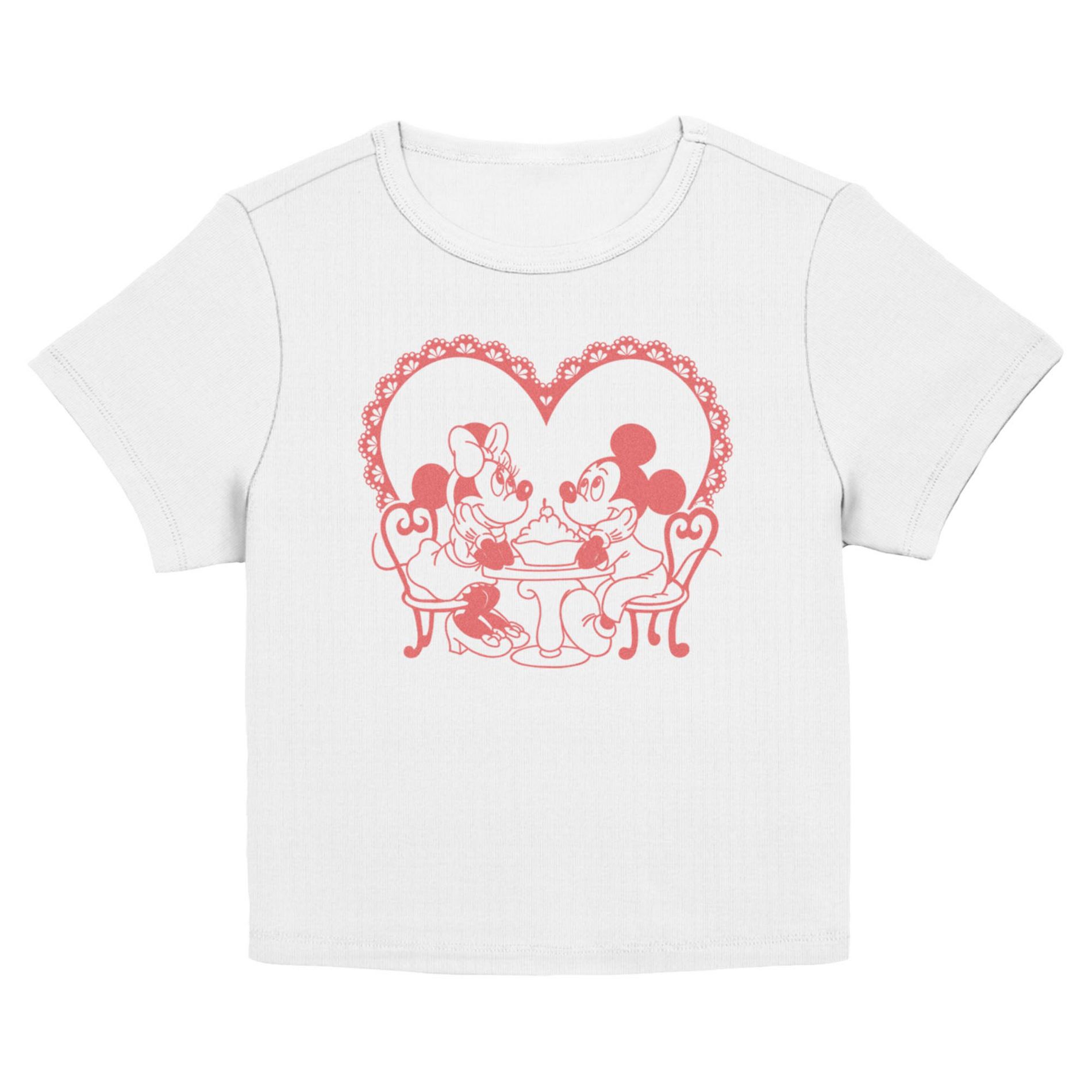 Juniors Mickey & Friends Heart Arch Dinner Outline T Shirt