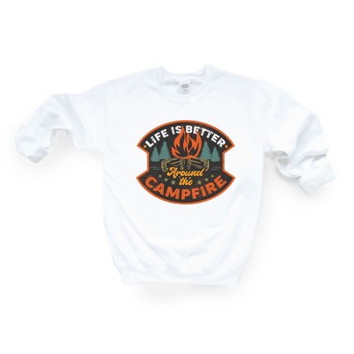 Simply Sage Market Women's Life Is Better Around The Campfire Badge Gildan Sweatshirt