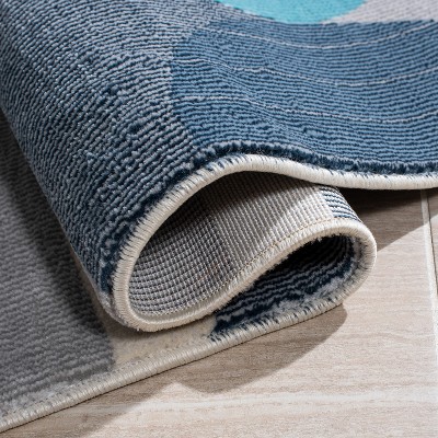 Art Deco Inspired 8' x 10' Gray Abstract Synthetic Area Rug