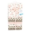 Hudson Baby Infant Girl Cotton Rich Flannel Receiving Blankets Bundle, Neutral Pink Floral, One Size - 2 of 4