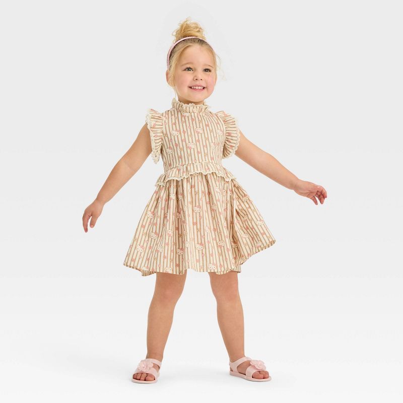 Toddler Girls&#39; Sanrio Hello Kitty A-Line Dress - Beige, 3 of 7
