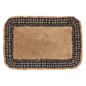 Burlap Natural w/ Black Check Bathmat 20x30 VHC Brands - 1 of 3
