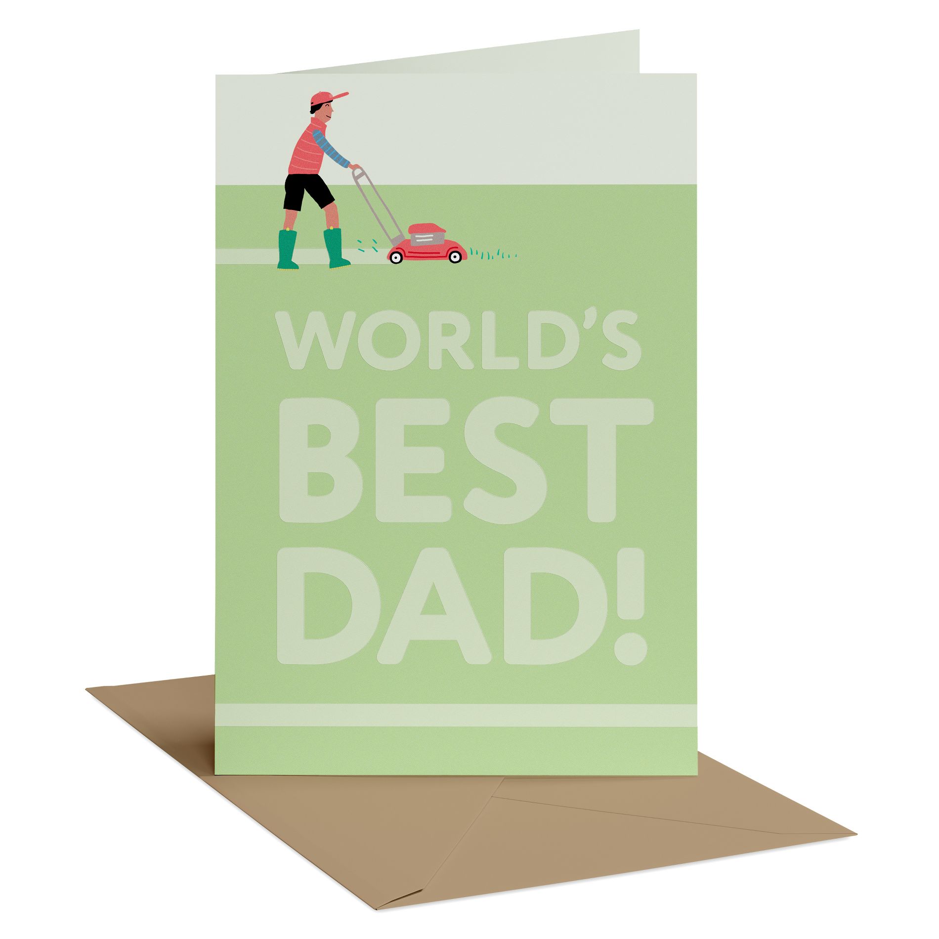 Funny Father's Day Card for Dad, World's Best Dad, Includes Envelope