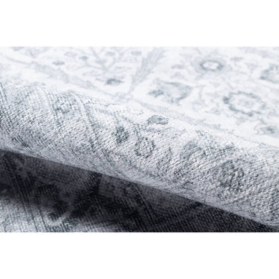 Chandler Gray Hand-Knotted Synthetic Runner Rug