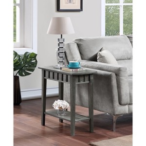 HomeStock End Table with Shelf Stylish Modern Two-Tier Storage with Diamond Shape Design Solid Wood Legs Living Room Accent Table - 1 of 4