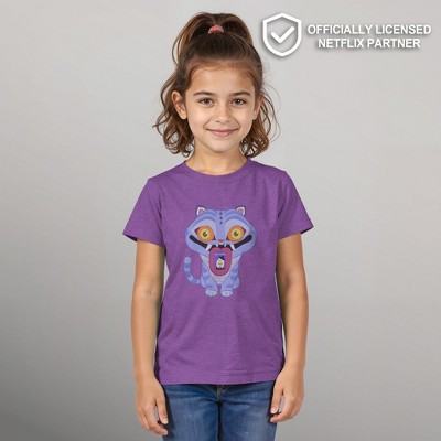 KPop Demon Hunters Girls KPop Demon Hunters Derpy Save The Date T Shirt - Purple Berry - Medium — фото 2