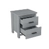 CAVINAS Nightstand with 2 Drawers, Simple Wooden Bedside Table with Large Storage Space for Bedroom - 4 of 4