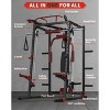 Smith Machine, 2000LBS Power Rack with Cable Crossover Machine and Chest Station Machine, Multifunctional Smith Machine for Home
Gym, Garage - 2 of 4