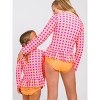 RuffleButts Girls UPF50+ Sun Protected Scallop Hem Long Sleeve Rash Guard Bikini - 4 of 4