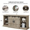 SinCiDo Farmhouse TV Stand for Up to 85" TVs, Rustic Entertainment Center w/Sliding Barn Door, Media Console w/Storage Cabinet - 3 of 4