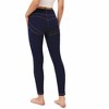 Women's Jeans High Waist Faux Denim Leggings with Pockets - 3 of 4