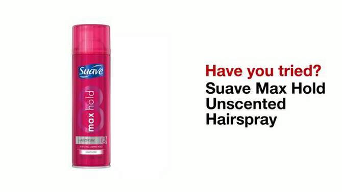 Suave Max Hold Unscented Hairspray - 11oz, 2 of 7, play video