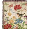 Manual Woodworkers and Weavers Bloom with Grace Tapestry Throw Blanket 50"x60", Cotton, Floral Inspirational Woven Home Decor - 2 of 3