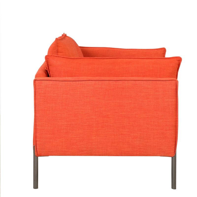 Modern Style Loveseat Sofa Linen Fabric Small Couch for Living Room-ModernLuxe, 4 of 15