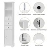 TOBILI White Tall Bathroom Cabinet, Freestanding Storage Cabinet with 3 Drawers and Adjustable Shelf, MDF Board with Painted Finish - 3 of 4