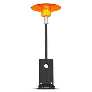 Jojoka 48,000 BTU Patio Propane Outdoor Heater with Wheels, Round Table Design, Stainless Steel Gas Heater, Tip-Over Protection - 1 of 4