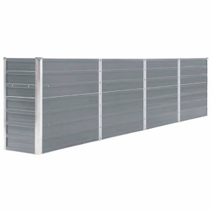 vidaXL Raised Garden Bed Grey Galvanized Steel Large Durable - 1 of 4
