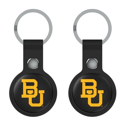 Keyscaper NCAA Big 12 Universities Insignia Black Airtag Holder 2-Pack